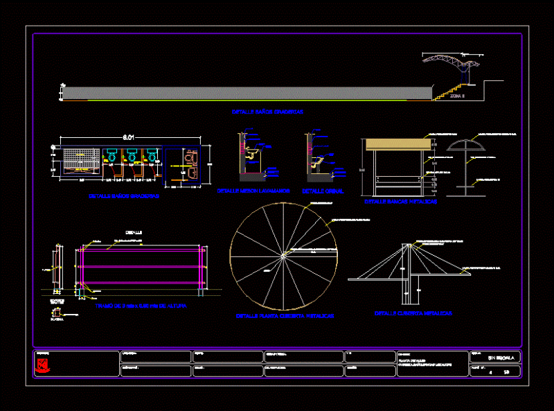 Bleachers DWG Detail for AutoCAD