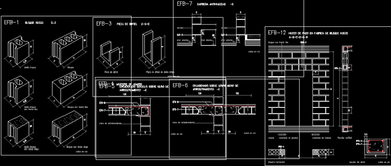 Blocks And Walls DWG Detail for AutoCAD