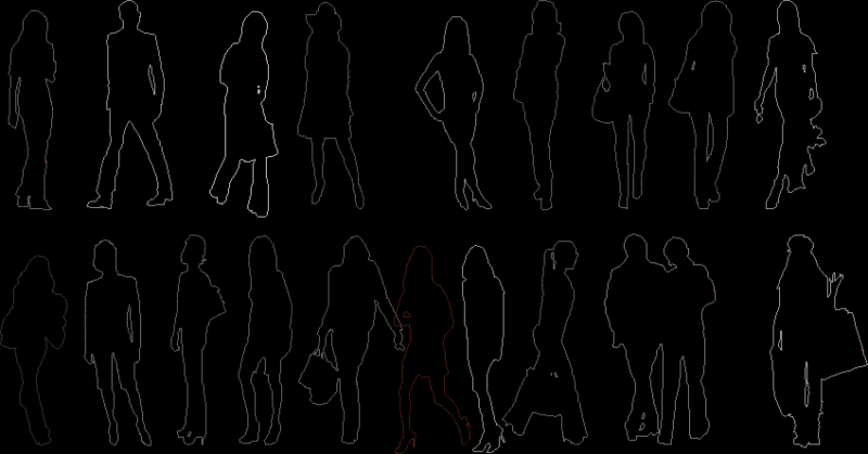 Blocks Of Persons Profiles DWG Block for AutoCAD