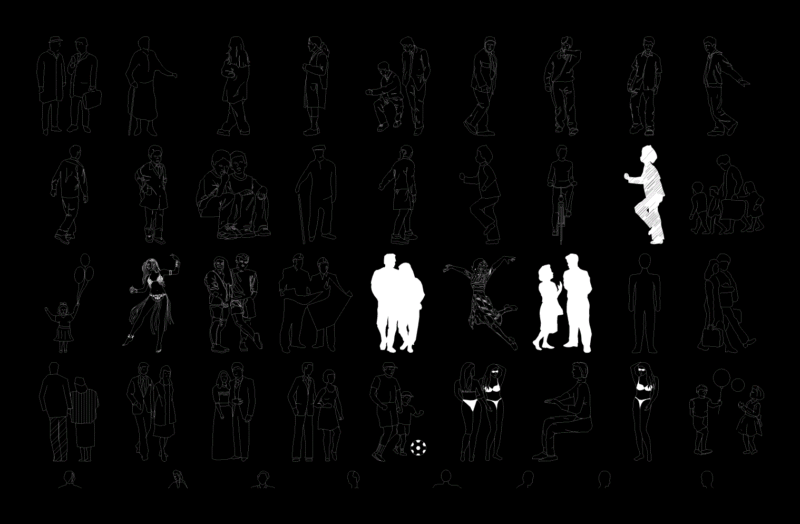 Blocks People 2D DWG Block for AutoCAD