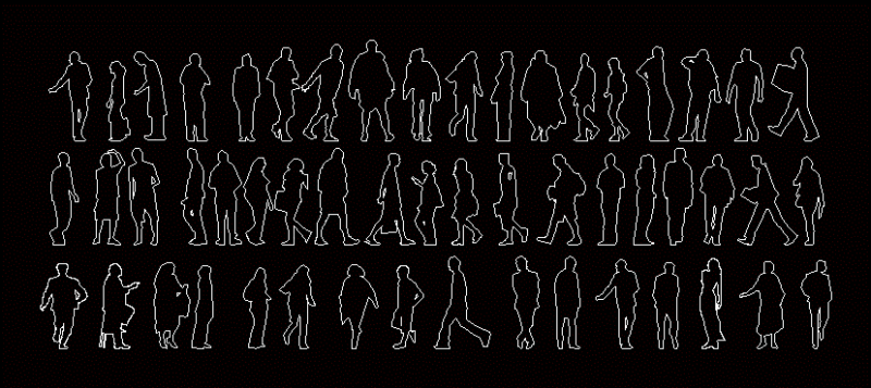 Blocks People DWG Block for AutoCAD