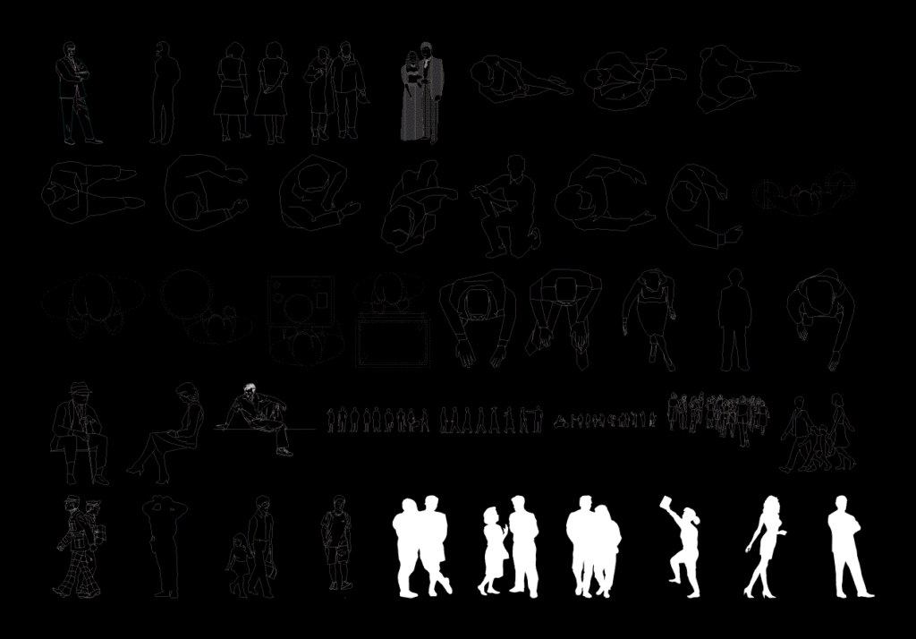 Blocks People DWG Block for AutoCAD