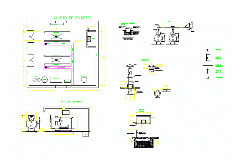 Boiler Room DWG Block for AutoCAD