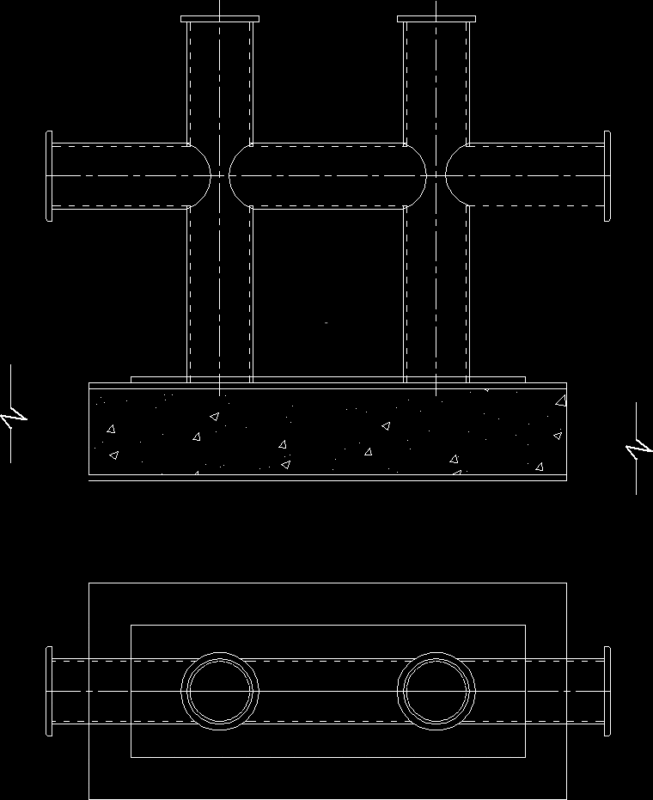 Bollard Dock, Mooring DWG Block for AutoCAD