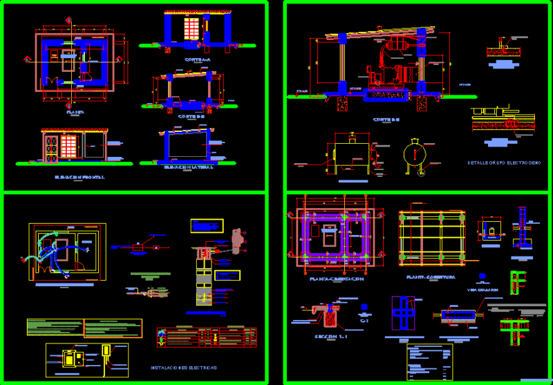 Booth Generator Set DWG Block for AutoCAD