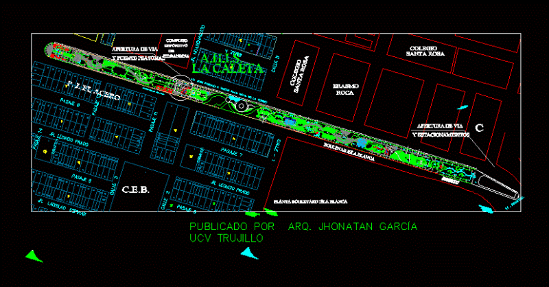 Boulevard Chimbote DWG Plan for AutoCAD