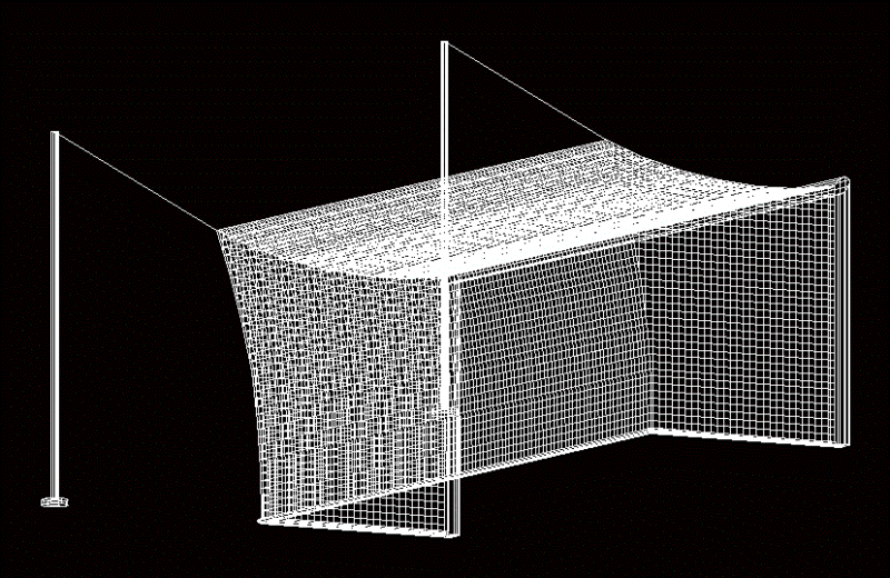 Bow Mesh Football DWG Block for AutoCAD