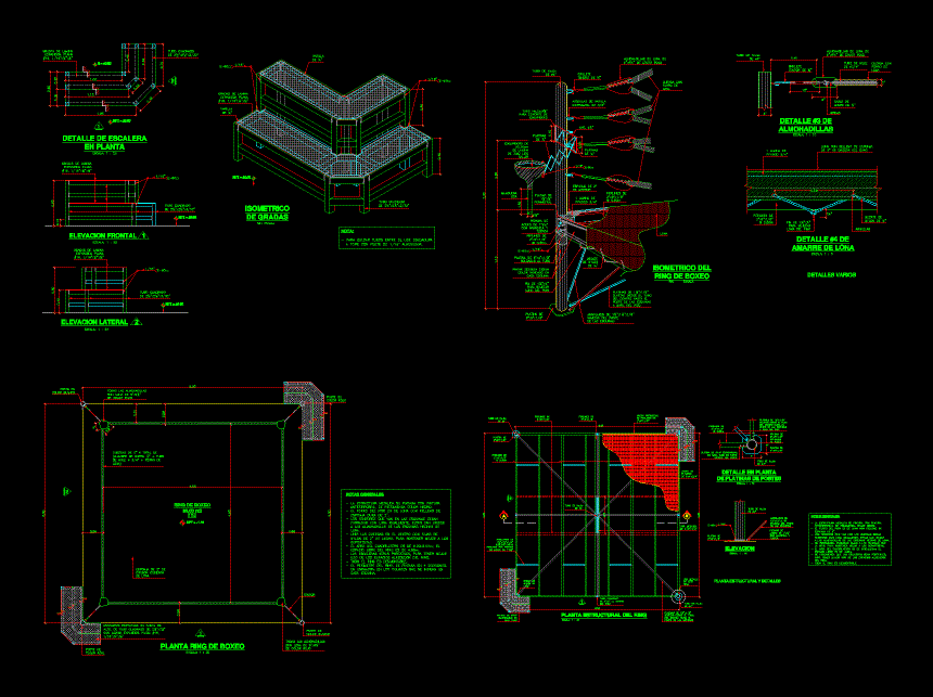 Boxing Ring DWG Plan for AutoCAD • Designs CAD
