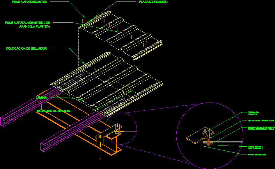 Bracing Detail In Roofing DWG Detail for AutoCAD – Designs CAD