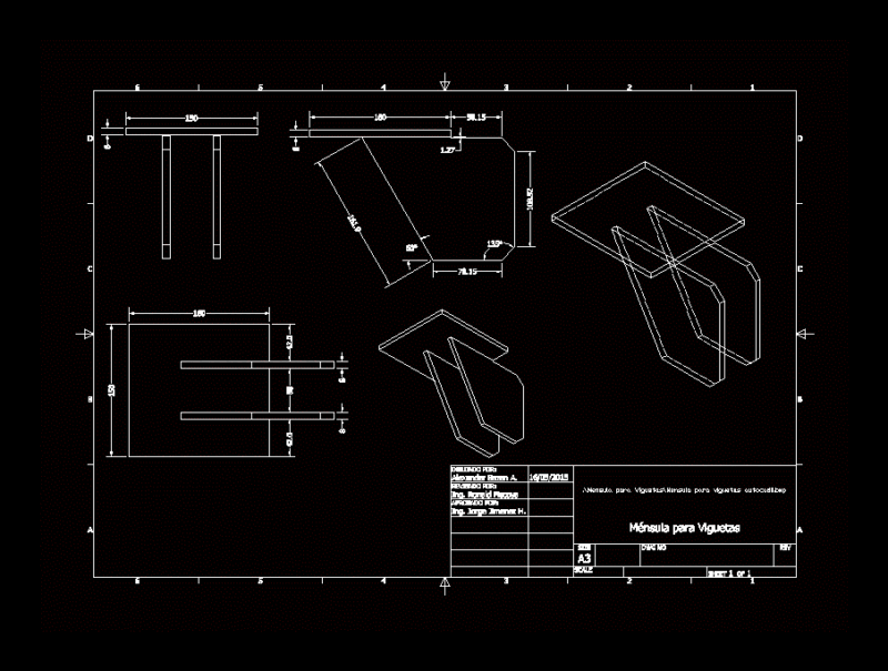 Bracket To Joists DWG Block for AutoCAD