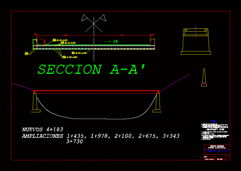 Bridge Concrete Design DWG Block for AutoCAD