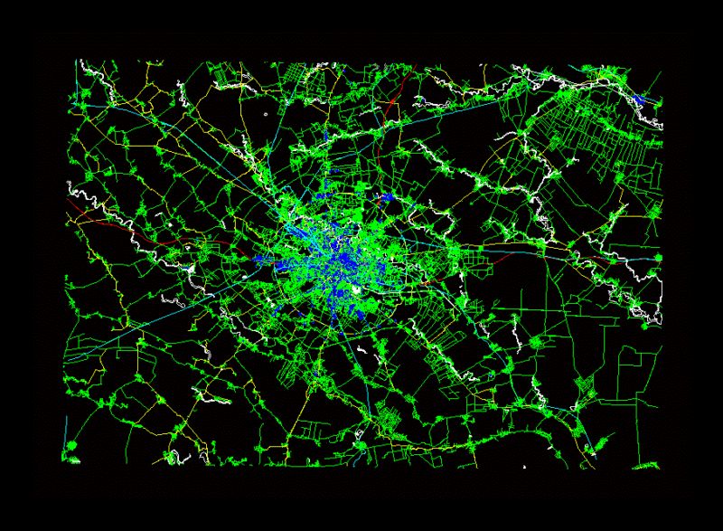 Bucharest City Map; DXF Model for AutoCAD