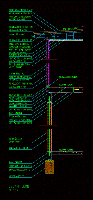 Building And Fixture Metalcon DWG Block for AutoCAD
