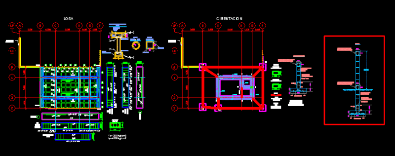 Building Foundation And Slab DWG Block for AutoCAD