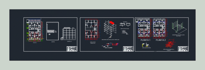 Building Intalaciones DWG Block for AutoCAD