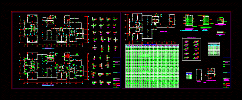 Building Structures (Walls) DWG Block for AutoCAD