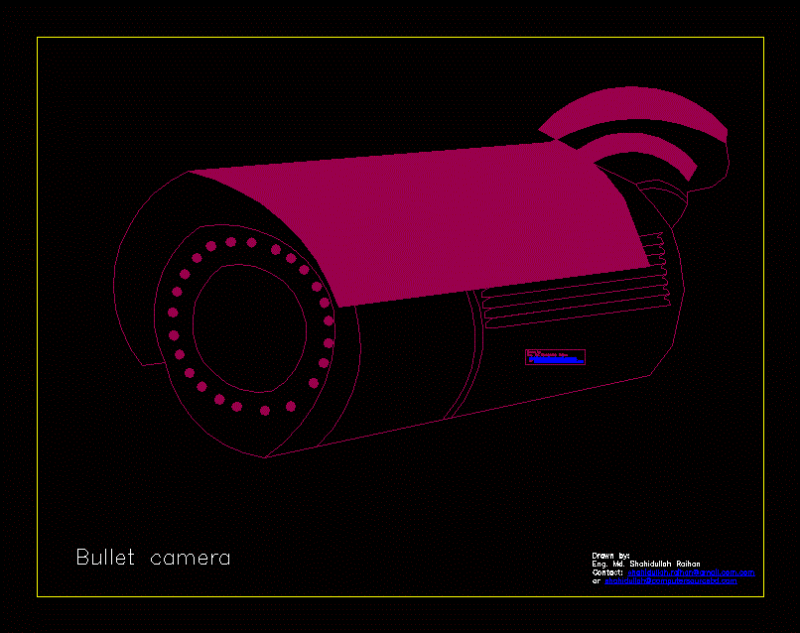 Bullet Camera DWG Block for AutoCAD