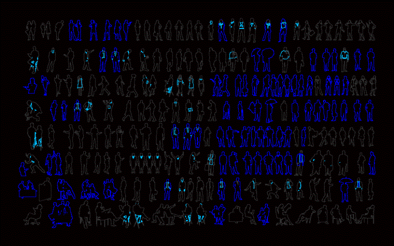Business People Silhouettes DWG Block for AutoCAD
