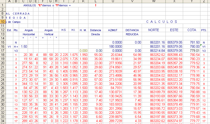Calculation Of Coordinates DOC Word Document