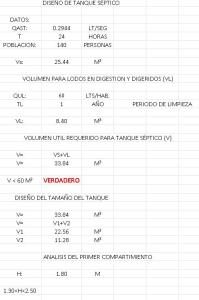Calculation Of Septic Tank XLS Excel Spreadsheet