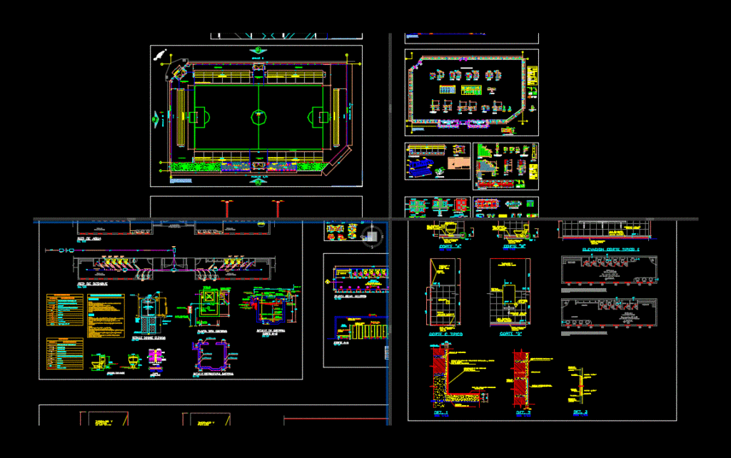 Campo Minisoccer DWG Detail for AutoCAD