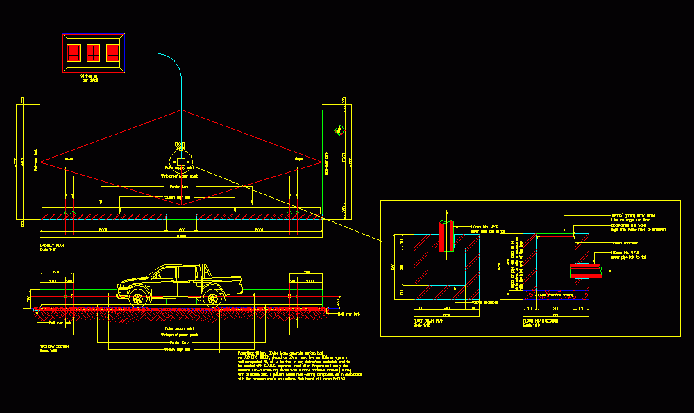 floor drain cad detail