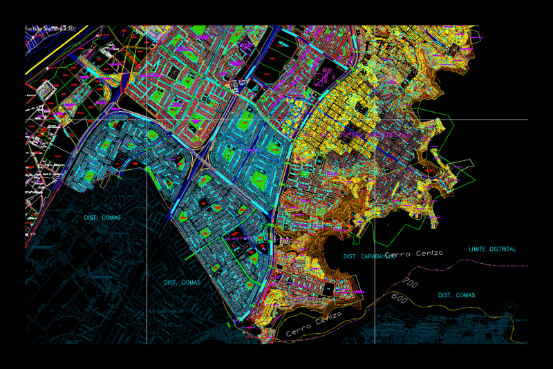 Carabayllo Map DWG Block for AutoCAD