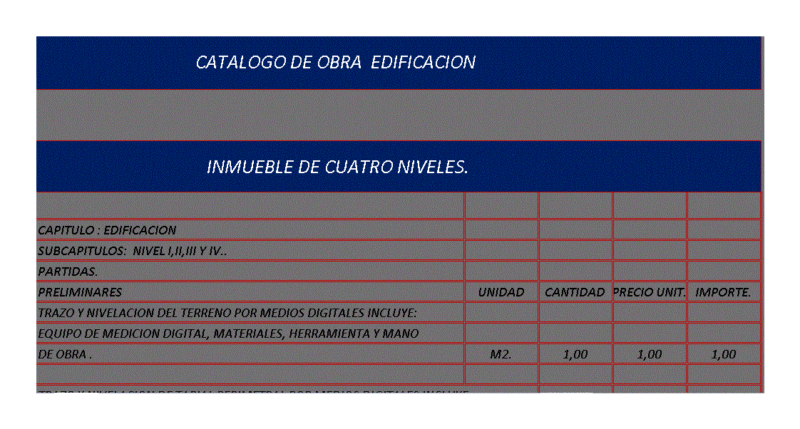 Catalog Of Buildings XLS Excel Spreadsheet