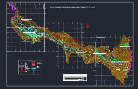 Catastral Urban Area District Poroy And Semi Catastral DWG Block for AutoCAD
