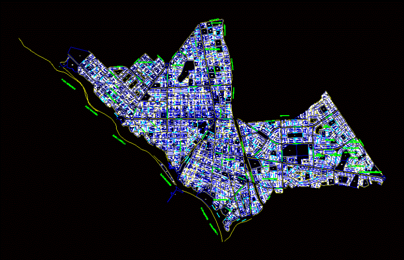 Catastro District Zone DWG Block for AutoCAD