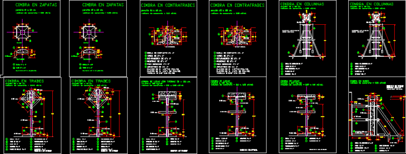 Centerings In Structure DWG Detail for AutoCAD