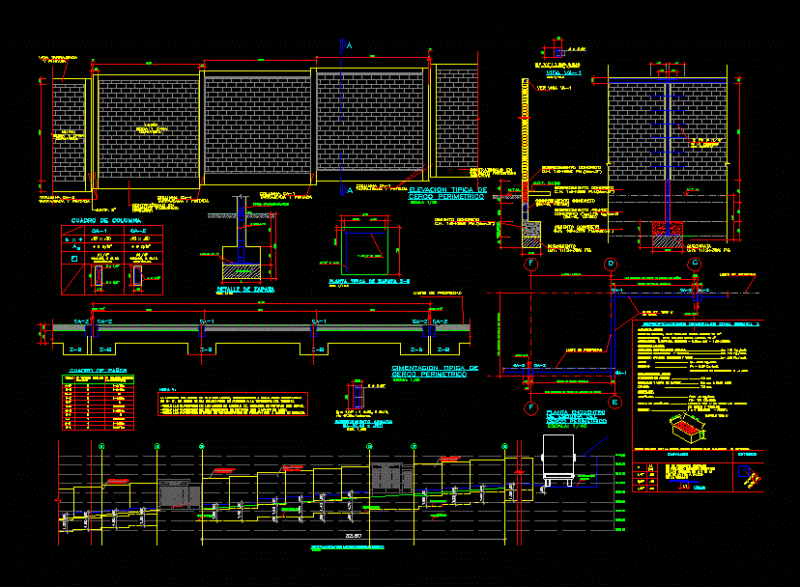 Cerco Perimetrico DWG Block for AutoCAD