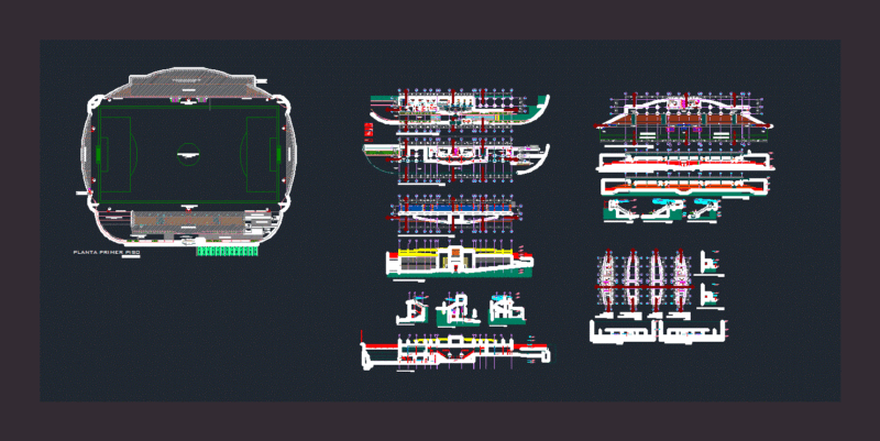 Chana Stadium DWG Block for AutoCAD