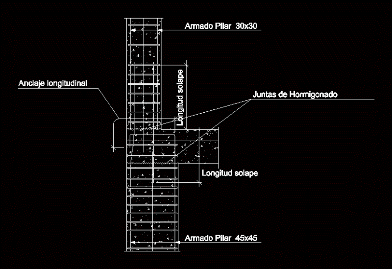 Change Pillar Section DWG Section for AutoCAD