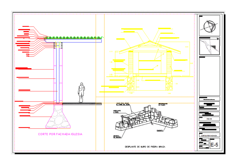 Chapel – Mud Walls DWG Block for AutoCAD