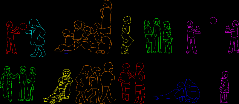 Children In Elevation DWG Elevation for AutoCAD