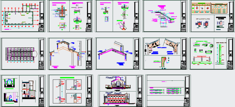 Church DWG Detail for AutoCAD