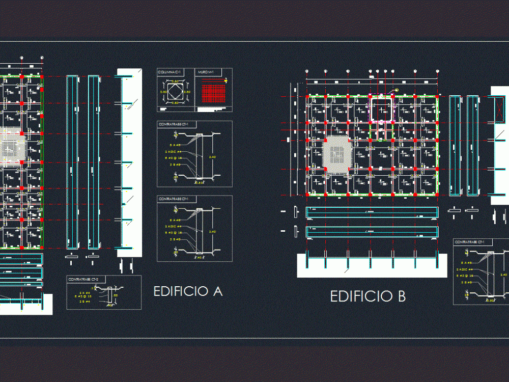 Cimentacion Cajon Detail DWG Detail for AutoCAD â€¢ Designs CAD