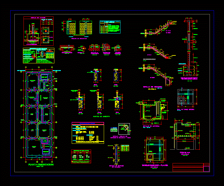 Cimentacion Housing DWG Detail for AutoCAD • Designs CAD