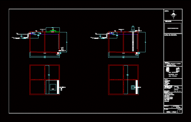 Cistern And Carcamo DWG Detail for AutoCAD