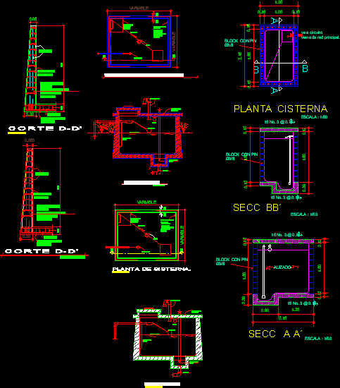 Cistern DWG Section for AutoCAD • Designs CAD