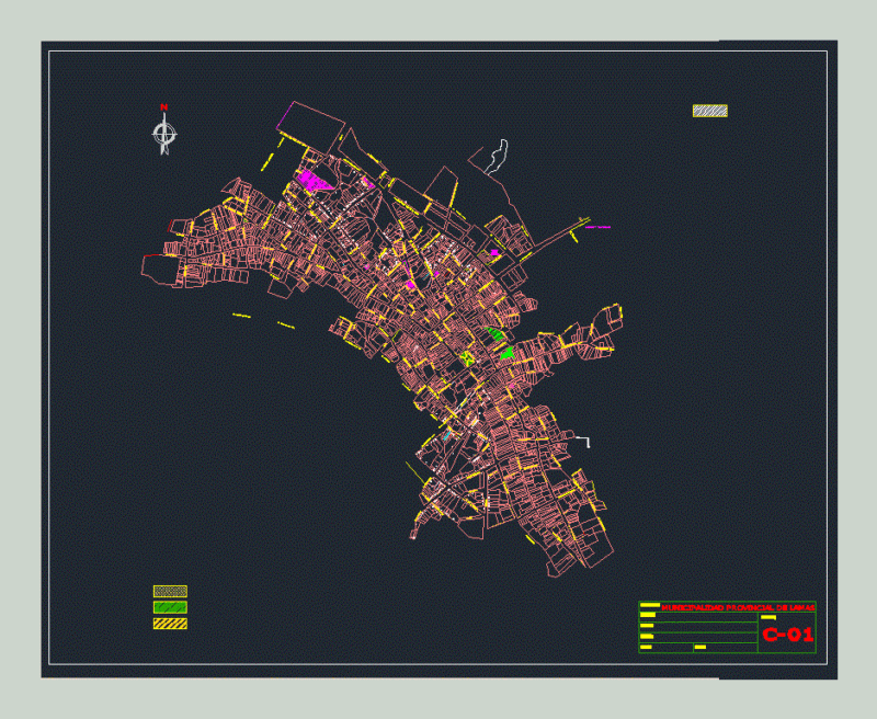 City Cadastre Lamas City DWG Block for AutoCAD