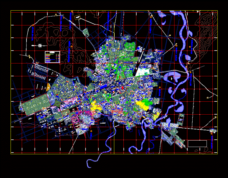 City Juliaca Cut Apart DWG Block for AutoCAD