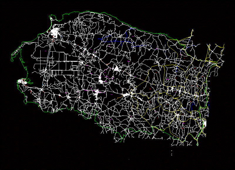 City Map Of Montecristi DWG Block for AutoCAD