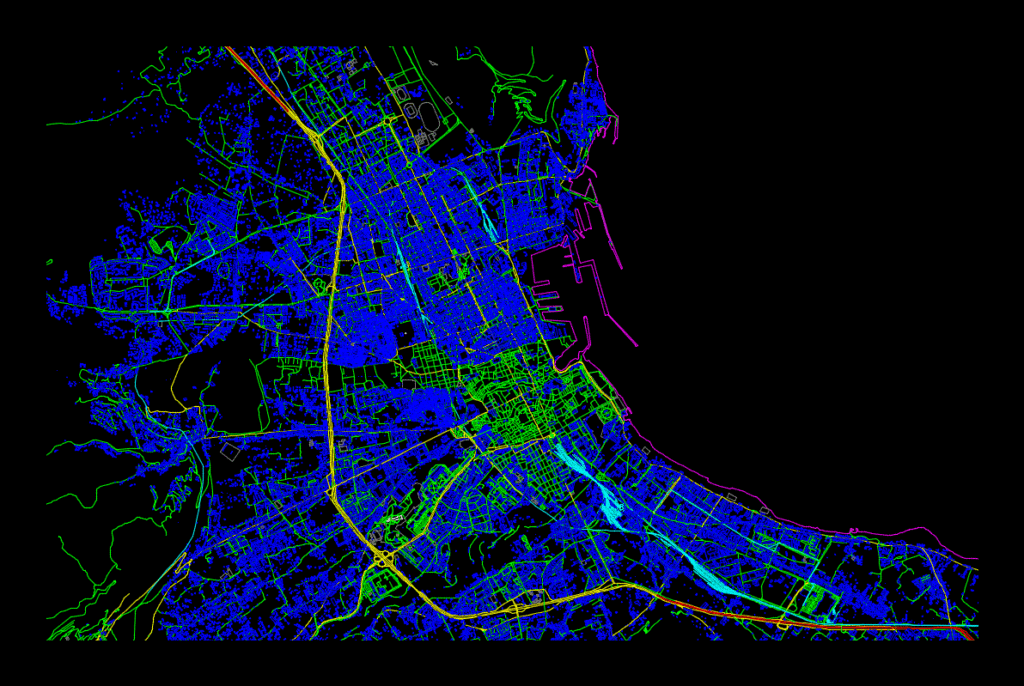 City Map Palermo DXF Model for AutoCAD