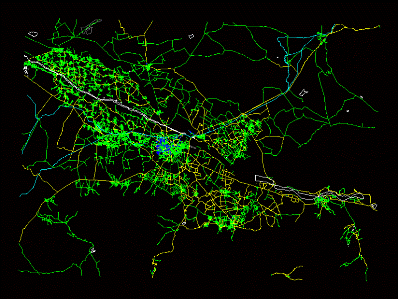 City Map Samarkand; DXF Model for AutoCAD
