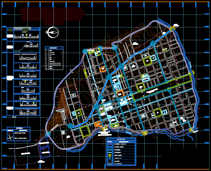 City Plan Technol Oxapampa Peru DWG Plan for AutoCAD