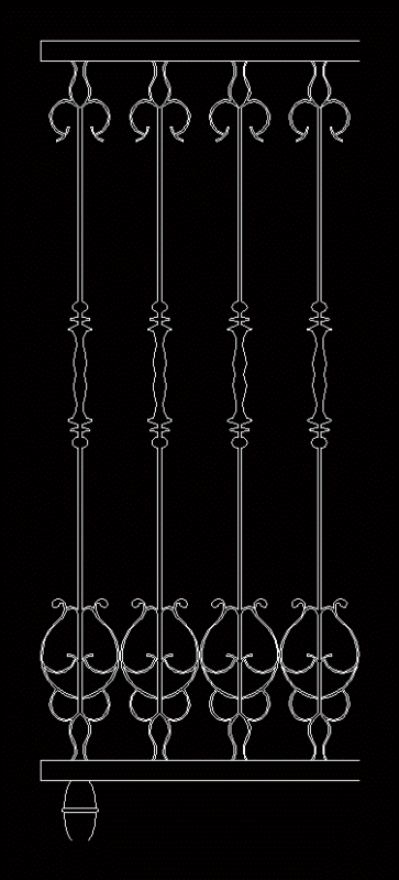 Classical Baranda DWG Elevation for AutoCAD