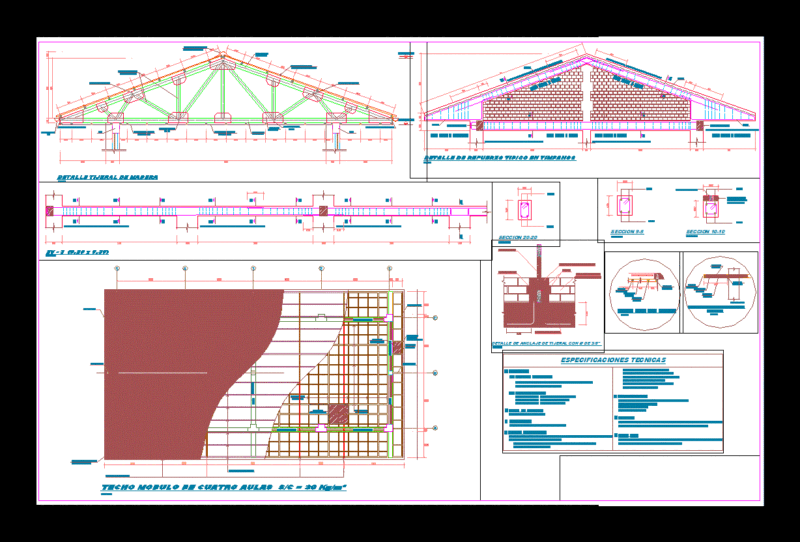 Colegio Manuel Pardo – Coverage DWG Detail for AutoCAD