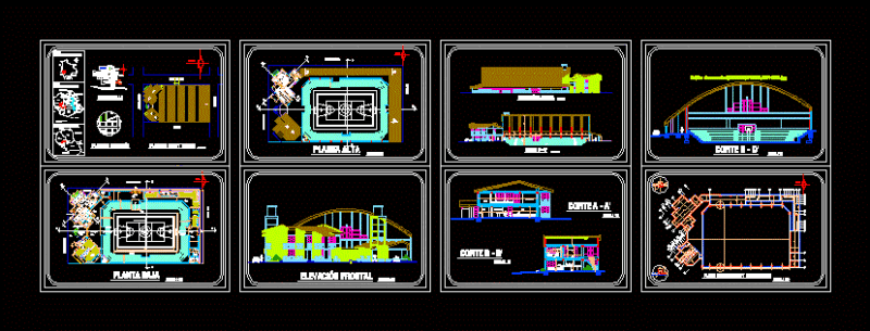 Coliseum Closed DWG Block for AutoCAD
